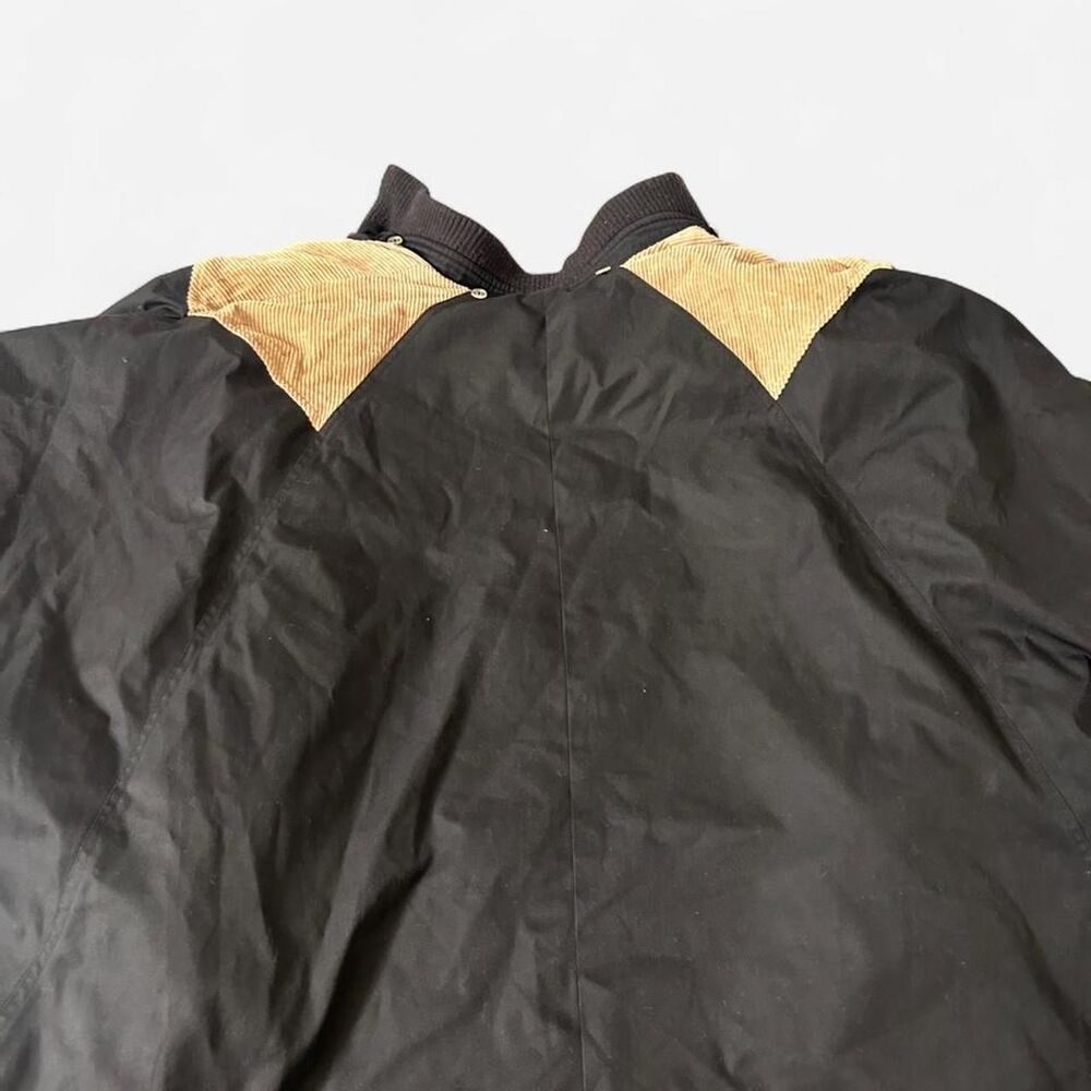 Vintage Mulberry Street Black and Tan Corduroy Poncho - Picture 5 of 6